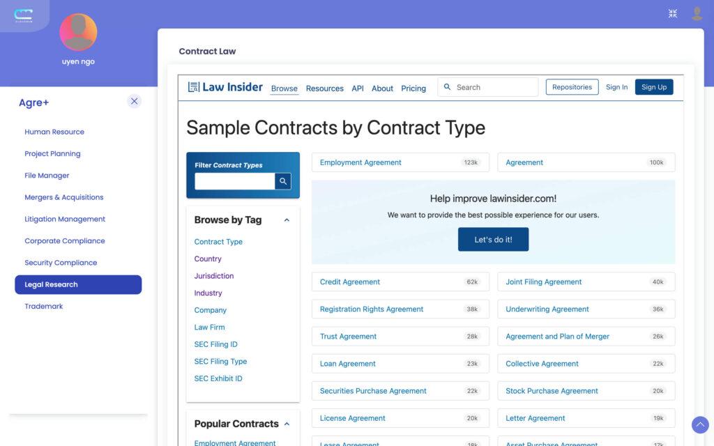 Legal Research - feature of the best software for legal departments and General Counsel